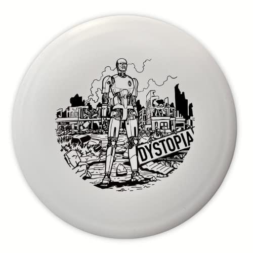 Dystopian robot in a destroyed city, e9bc0f04-baed image.